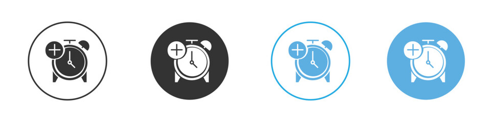 Alarm plus icon Logo Template Design set