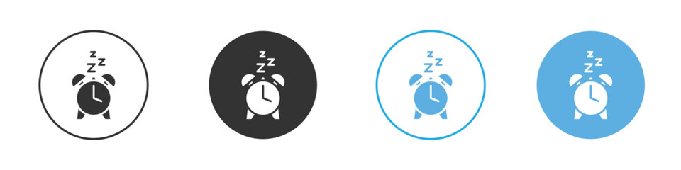 Alarm snooze icon Logo Template Design set