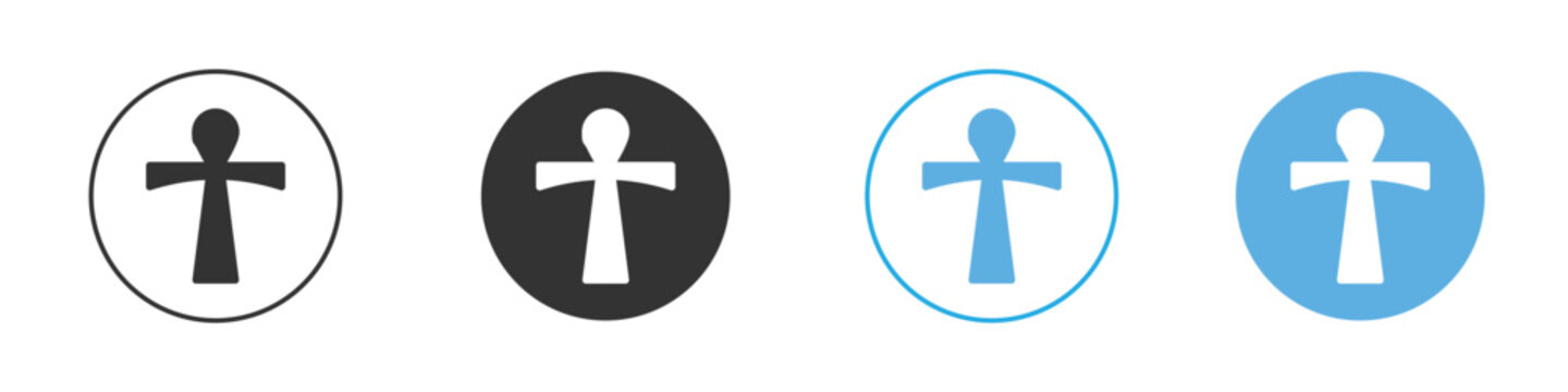 Ankh icon Logo Template Design set