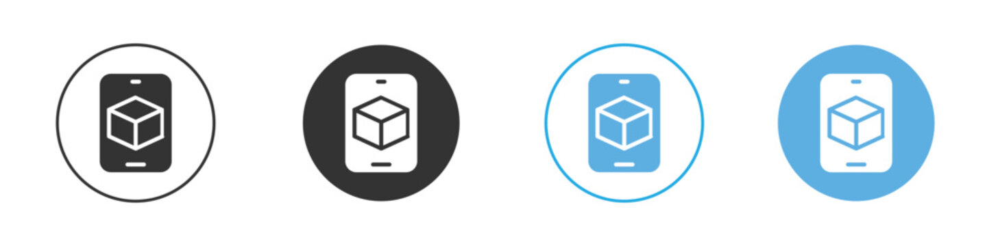 Ar apps icon Logo Template Design set