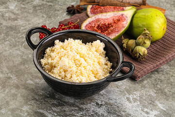 Delicous sheep cottage cheese curd