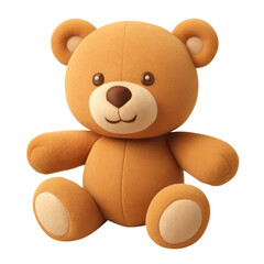 3D of Cute Brown Teddy Bear Plush Toy
