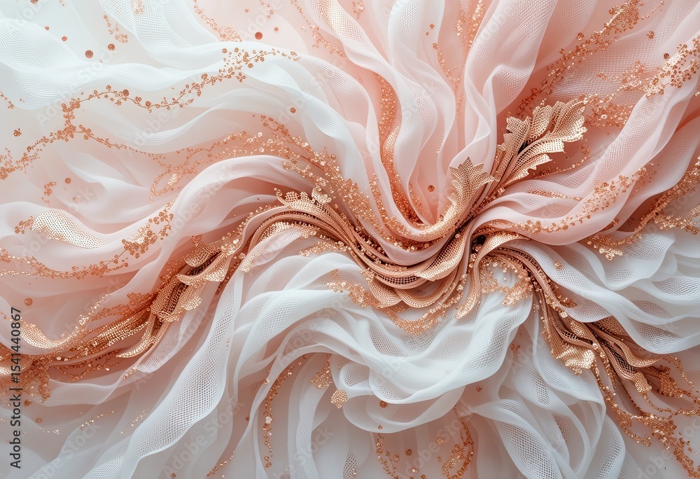 Poster elegant fabric background with flowing textures and delicate embellishments for computer screens