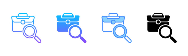 Job Search Multi Style Icon Set