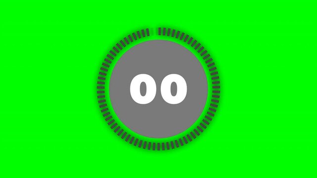 Countdown Timer Shows Five Seconds Remaining Against A Bright Green Background Display Screen