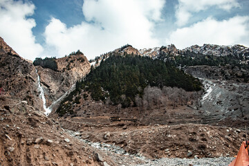 mountain landscape with blue sky