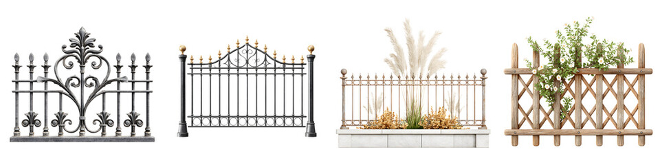 Decorative gates and fences for a charming garden entrance