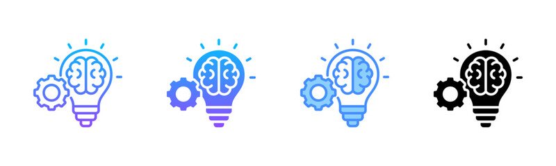 Knowledge Multi Style Icon Set