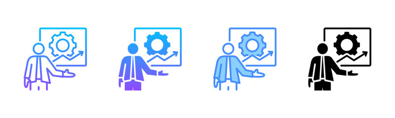 Training Multi Style Icon Set