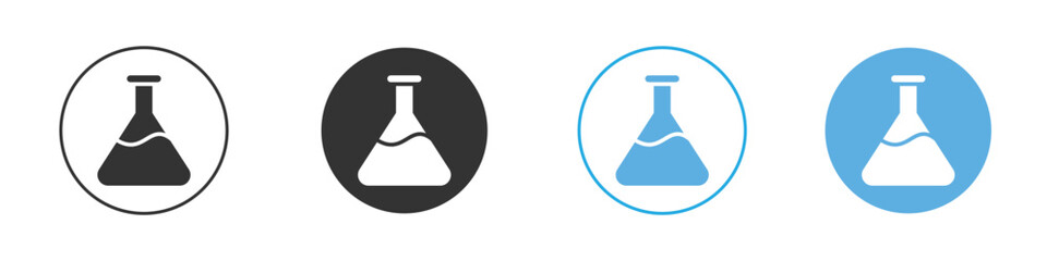 Beaker icon Logo Template Design set