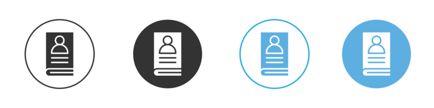 Biography icon Logo Template Design set