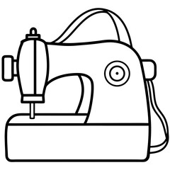 Bag Stitching Machine line art vector