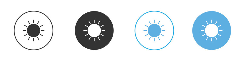 Brightness icon Logo Template Design set