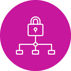 Algorithm Vector Line Pink Circle Icon Design