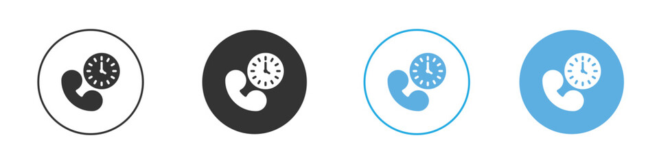 Call duration icon Logo Template Design set