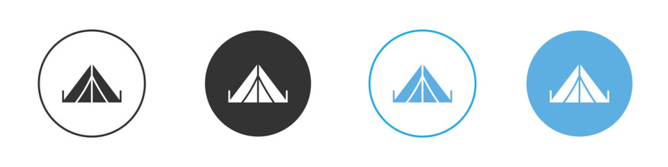 Camping icon Logo Template Design set