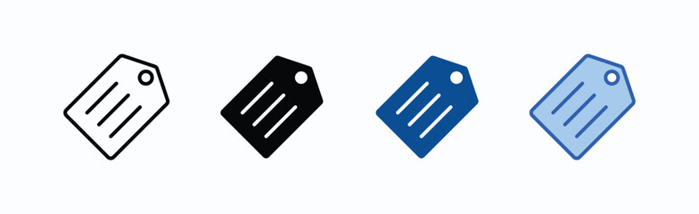 Label icon sheet multiple style collection isolated vector