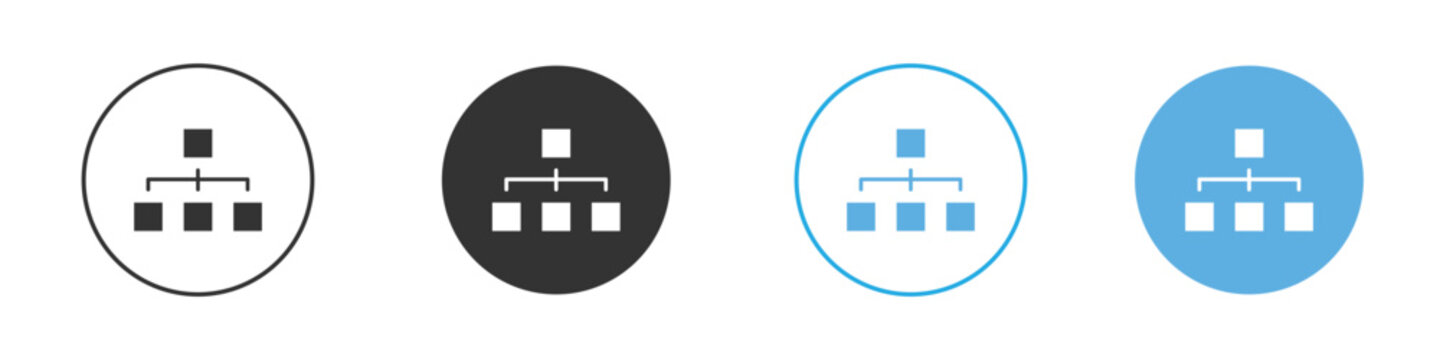 Chart tree icon Logo Template Design set
