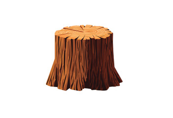 Close-up of a textured, brown tree stump