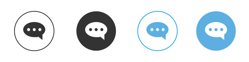 Comment icon Logo Template Design set