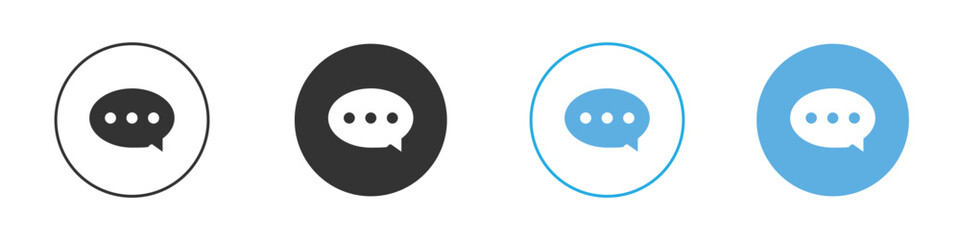 Comment icon Logo Template Design set