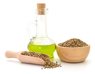 Hemp oil and hemp seeds.
