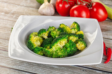 Boiled broccoli cabbage in the bowl