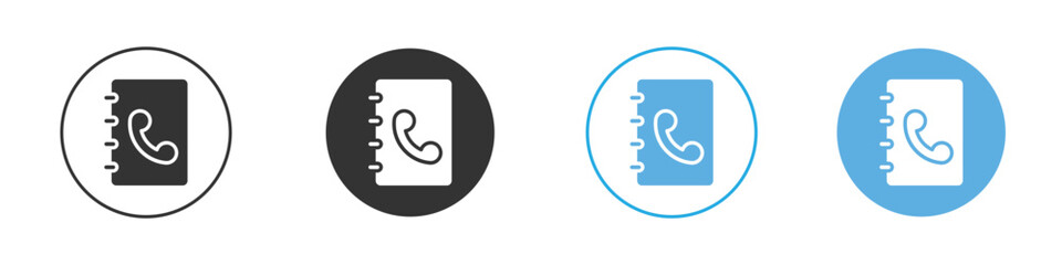 Contact book icon Logo Template Design set