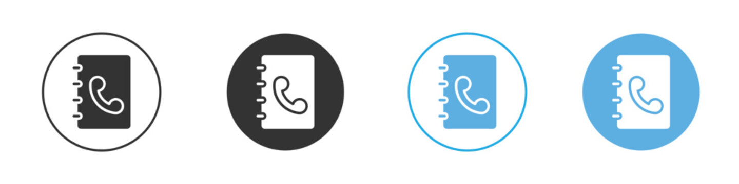 Contact book icon Logo Template Design set