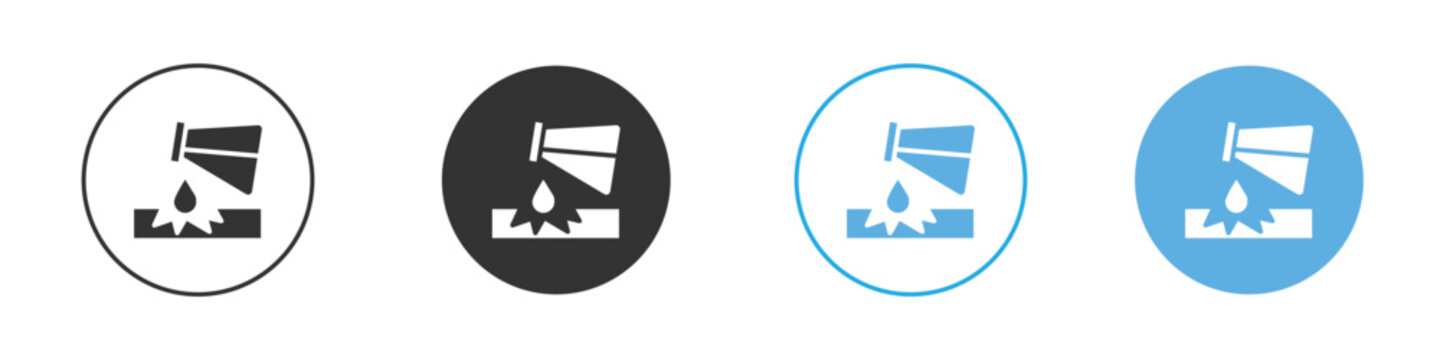 Corrosive substance icon Logo Template Design set