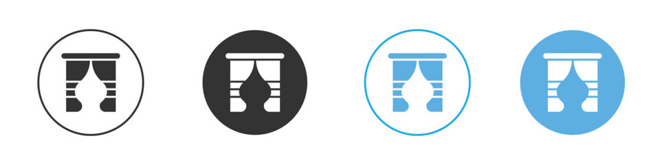 Curtains icon Logo Template Design set