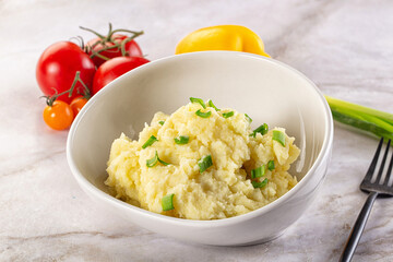 Mashed potato with green onion