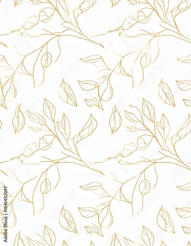 Poster seamless pattern with tree branches and leaves for surface design and other design projects. modern 