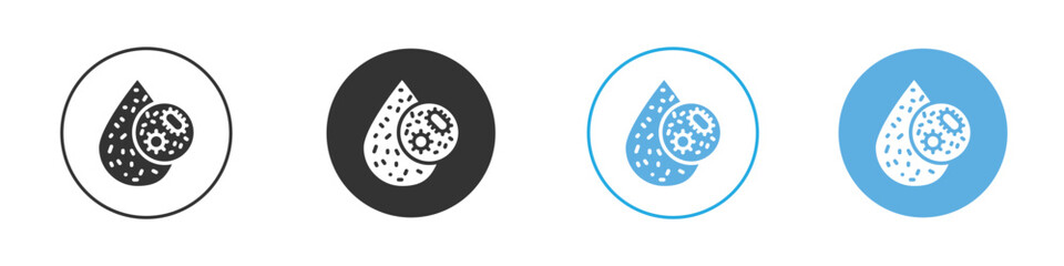 Dirty water drop icon Logo Template Design set