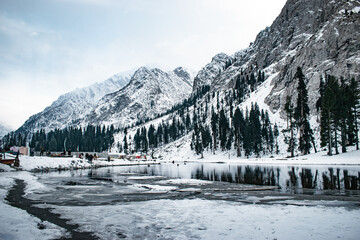 winter landscape in the mountains