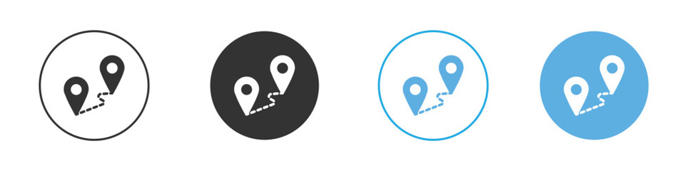 Distance icon Logo Template Design set