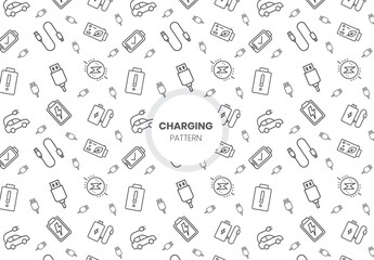  Seamless pattern with lightning bolt, Electricity bolt icon set for energy and power designs vector illustration 