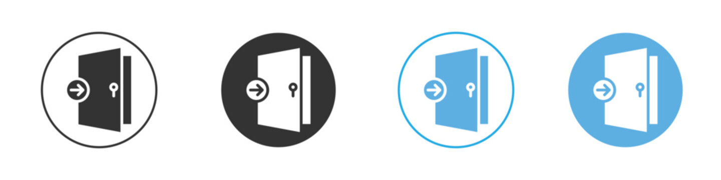 Door closed icon Logo Template Design set
