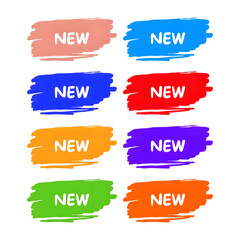 set of colorful sale stickers