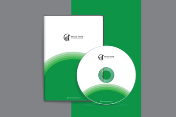Modern business DVD case and disc label template design