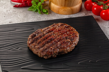 Hot Grilled beef burger cutlet
