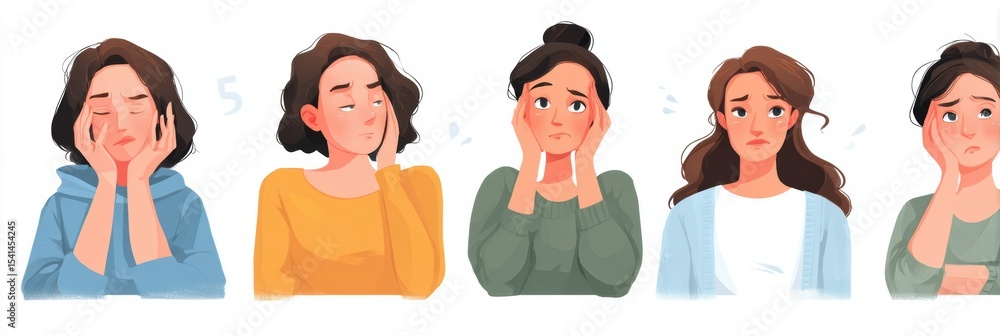 Poster recognizing silent signs of distress in individuals through visual indicators and expressions to pro
