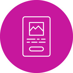 Mockup Design Vector Line Pink Circle Icon Design for personal and commercial use