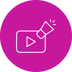 Content Vector Line Pink Circle Icon Design for personal and commercial use