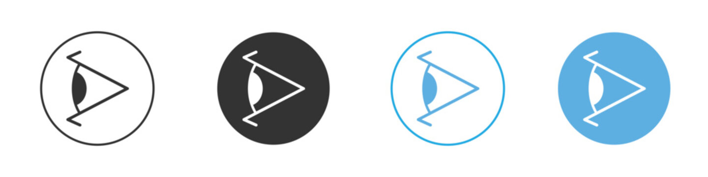 Eye side icon Logo Template Design set