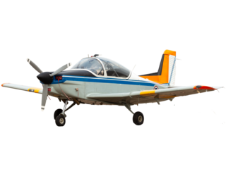 Light aircraft isolated on a white background