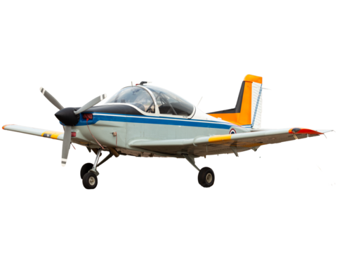 Light aircraft isolated on a white background