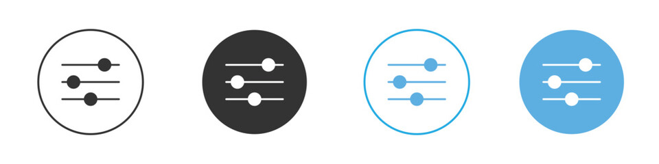 Filter Button icon Logo Template Design set