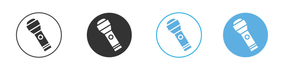 Flashlight icon Logo Template Design set