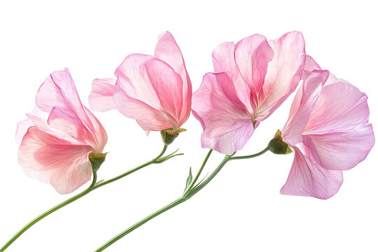 High-resolution sweet pea blossom bouquet PNG with transparent background — seamless botanical clipart perfect for cutouts, wedding invitation design and sublimation printer transfers